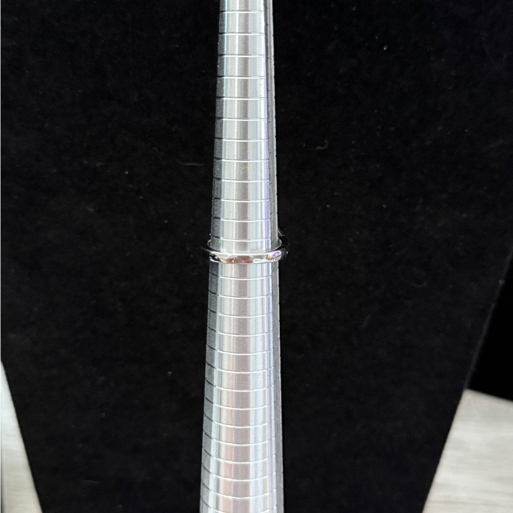 Jtv Ring Rectangular Cushion Green Spinel Rhodium… - image 8